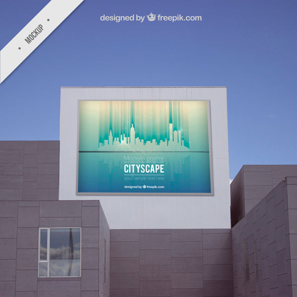 Free Cityscape Outdoor Billboard On A Building Psd