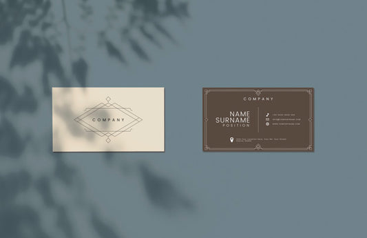 Free Classic Design Business Card Mockup Psd