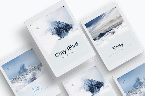 Free Clay Ipad 9.7 Mockup 07