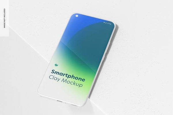 Free Clay Smartphone Mockup, Perspective Psd