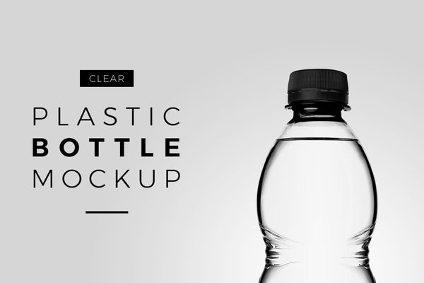 Free Clear Plastic Bottle Mockup