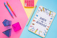 Free Clipboard Mockup With Back To School Concept Psd