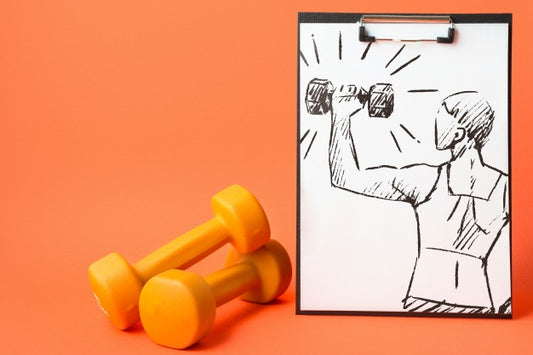 Free Clipboard Mockup With Fitness Concept Psd