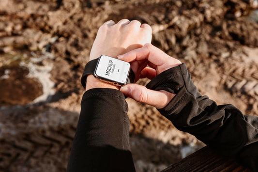 Free Close Up Hand Wearing Watch Mockup Psd