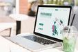 Free Close-Up Laptop With Programming Landing Page Psd