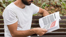Free Close Up Man On Street Reading Book Psd