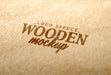 Free Close Up On Wooden Logotype Mockup Psd