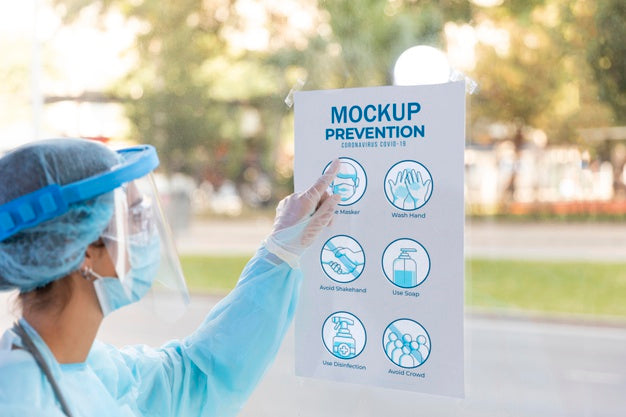 Free Close-Up Woman Reading Prevention Rules Psd – DreamBundles