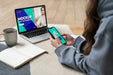 Free Close Up Woman Working With Device Psd