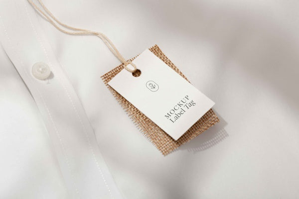 Free Clothing Label Mock-Up With Textile Fabric Psd