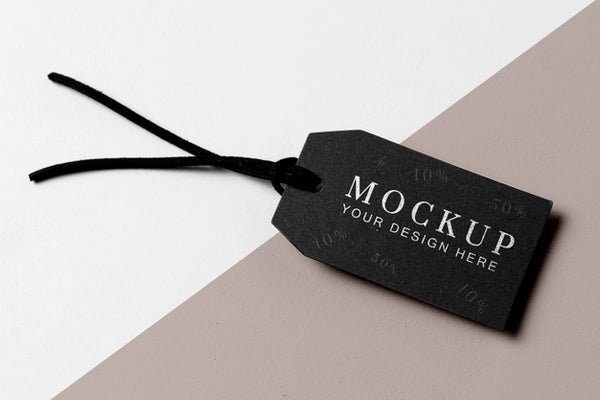 Free Clothing Minimalist Black Label Mock-Up Psd