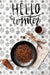 Free Coffee And Hello Winter Message Psd