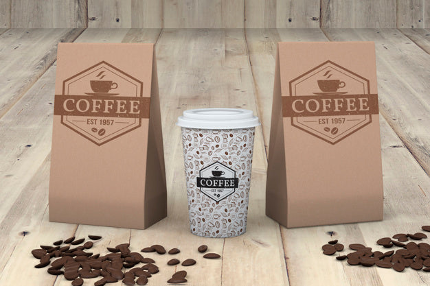 Free Coffee Bags Mockup Psd