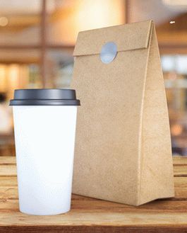 Free Coffee Cup And Paper Bag Mockup Psd