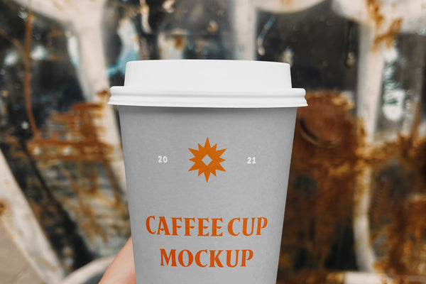 Free Coffee Cup On Street Mockup