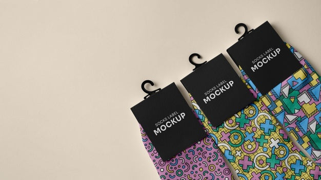 Free Color Socks Design Mockup Psd