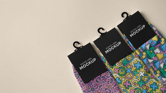 Free Color Socks Design Mockup Psd