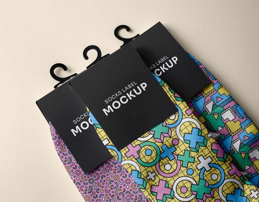 Free Color Socks Design Mockup Psd