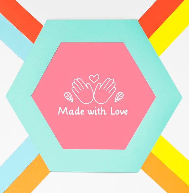 Free Colorful Artistic Frame With Mock-Up Psd