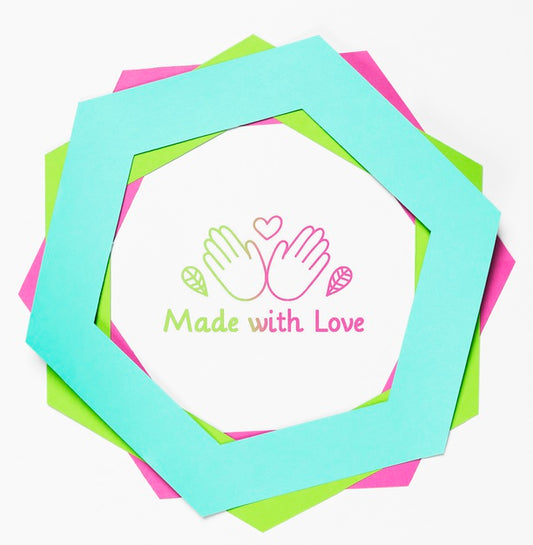 Free Colorful Artistic Frame With Mock-Up Psd