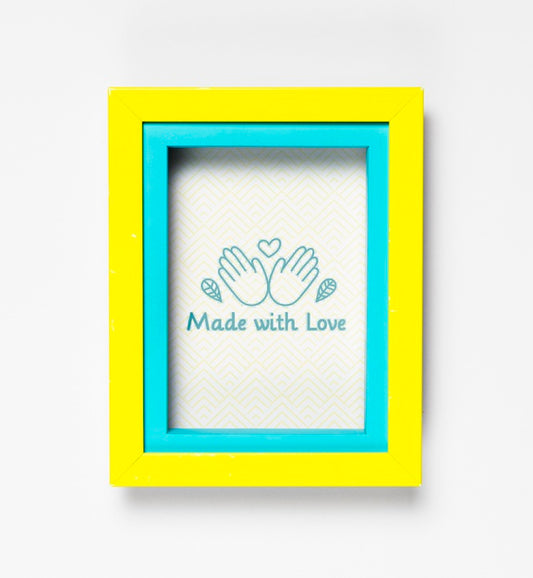 Free Colorful Artistic Frame With Mock-Up Psd