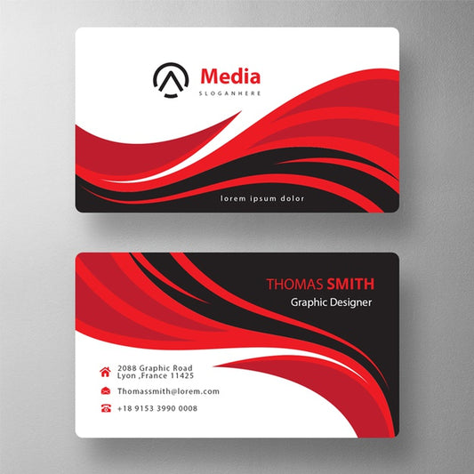 Free Colorful Business Card Mock Up Psd