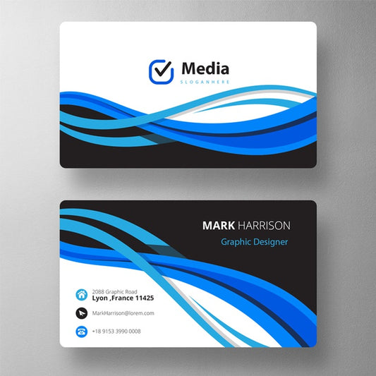 Free Colorful Business Card Mock Up Psd
