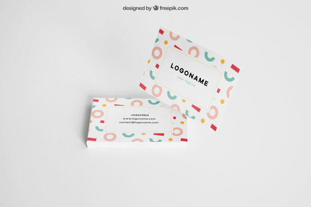 Free Colorful Business Card Mockup Psd