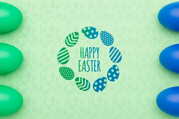 Free Colorful Easter Concept Mock-Up Psd
