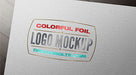 Free Colorful Foil Logo Mockup Psd