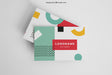 Free Colorful Modern Business Card Mockup Psd