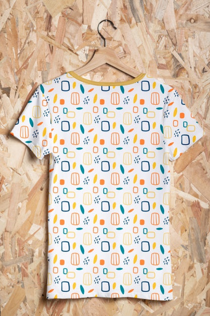 Free Colorful Shirt Concept Mock-Up Psd