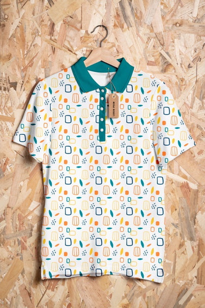Free Colorful Shirt Concept Mock-Up Psd