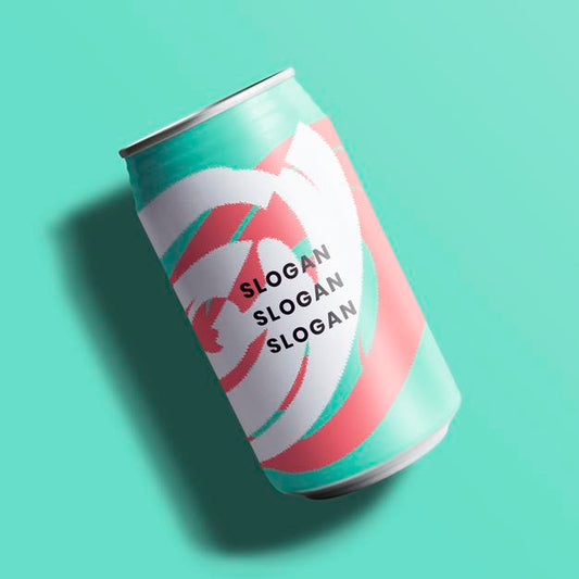 Free Colorful Soda Can Mockup For Beverage Packaging Design Psd