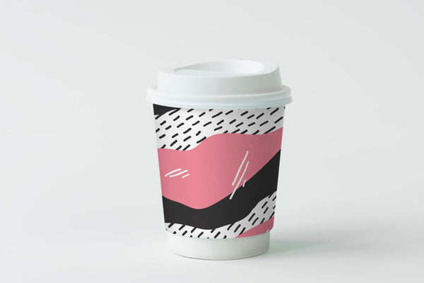 Free Colorful Takeaway Coffee Cup Mockup Design Psd