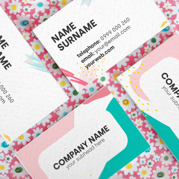 Free Colors Business Card Mock Up Psd