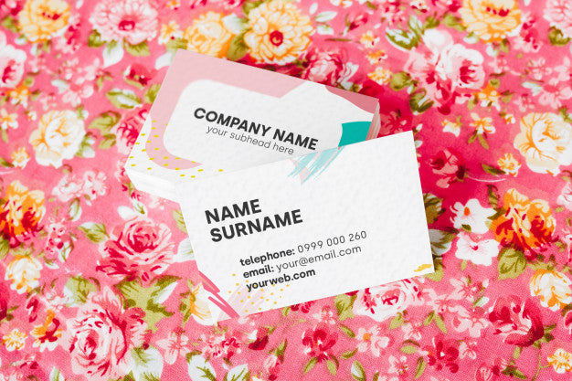 Free Colors Business Card Mock Up Psd