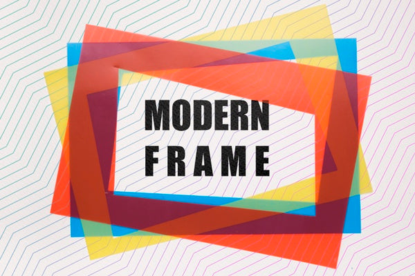 Free Colourful Modern Frames Mock-Up Psd