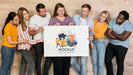 Free Community Mockup With Group Of People Holding Banner Mockup Psd