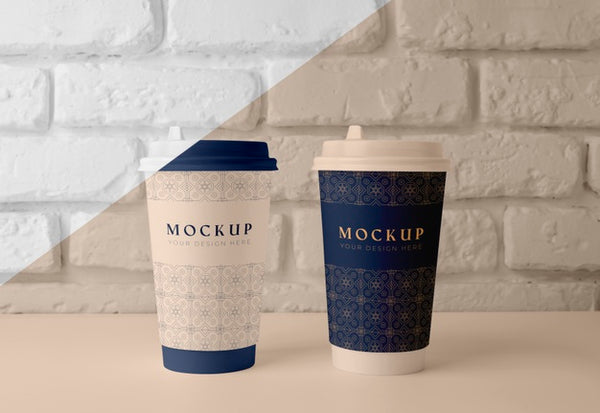 Free Composition Of Coffee Shop Cup Mock-Up Psd