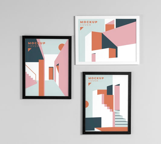 Free Composition Of Modern Mock-Up Frames Psd