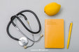 Free Composition With Notebook, Stethoscope And Lemmon Psd