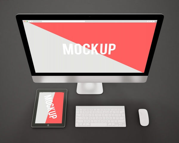 Free Computer And Tablet Mock Up Psd