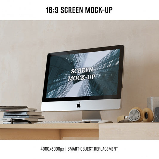 Free Computer Mock Up Design Psd
