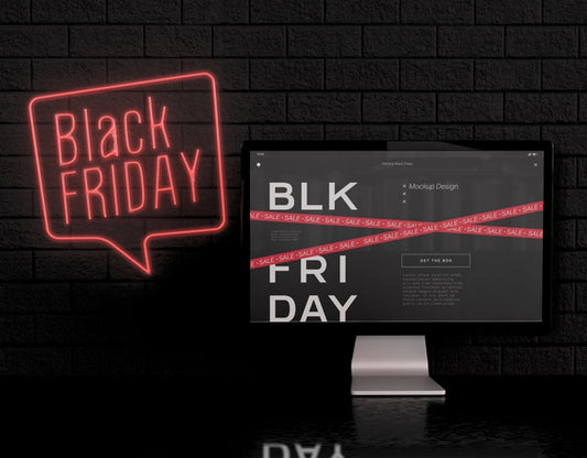 Free Computer Screen Mockup In Office Psd