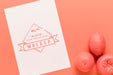 Free Coral Composition With Card Mock-Up Psd
