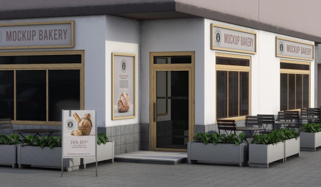 Free Corner Mock-Up For Shop Outdoors Psd