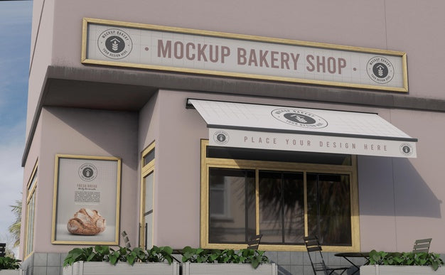 Free Corner Mock-Up For Shop Outdoors Psd