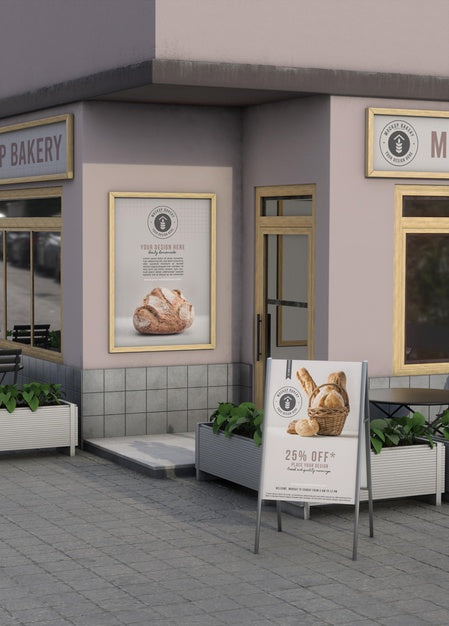 Free Corner Mock-Up For Shop Outdoors Psd