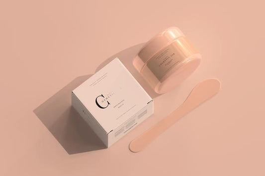 Free Cosmetic Jar And Box Mockup Psd